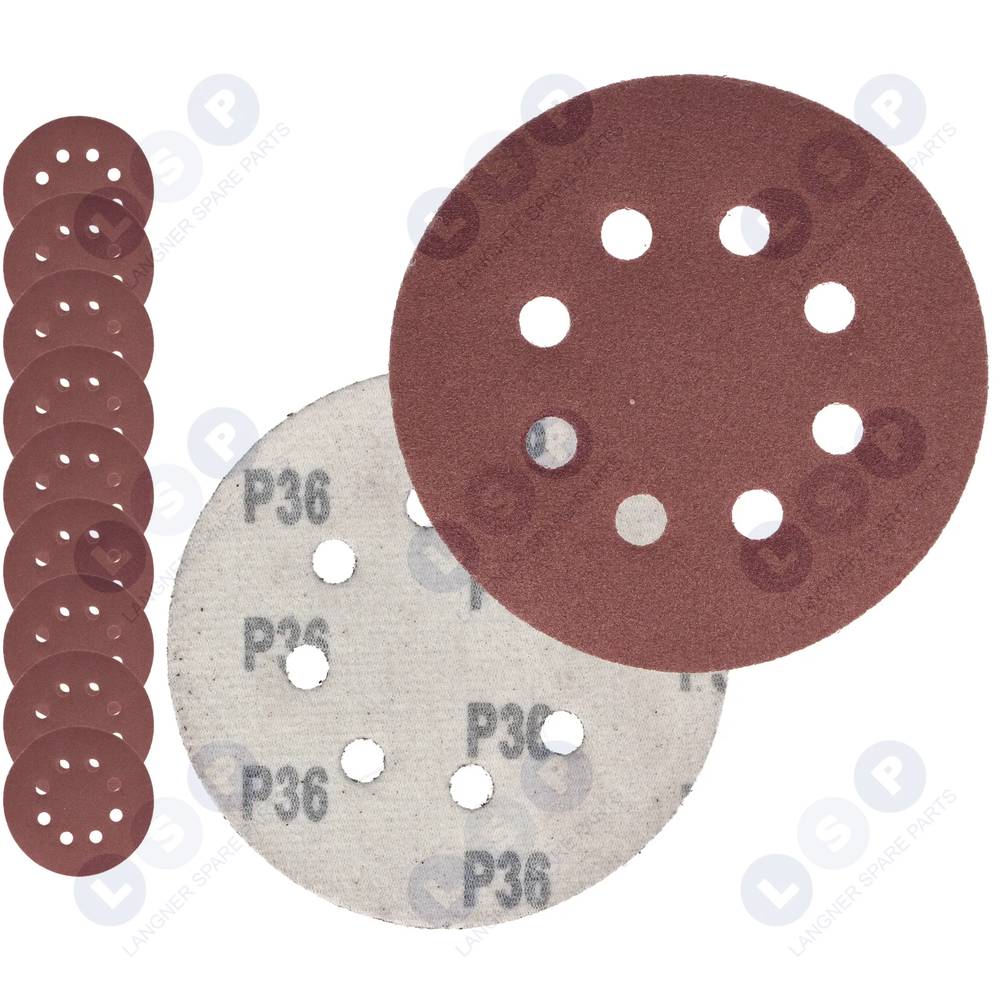 Brúsny papier na suchý zips do vibračnej brúsky 125 MM P36 10 ks